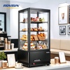 image:imageROVSUN 3 CuFt Refrigerator Display Case NSF ETL Refrigerated Display Case Commercial Countertop Refrigerator wLED Lighting Auto Defrosting Aircooling Rear Sliding Door for Cafe RestaurantBlack