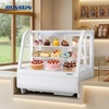 image:imageROVSUN 3 CuFt Refrigerator Display Case NSF ETL Refrigerated Display Case Commercial Countertop Refrigerator wLED Lighting Auto Defrosting Aircooling Rear Sliding Door for Cafe RestaurantWhite