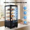image:imageROVSUN 3 CuFt Refrigerator Display Case NSF ETL Refrigerated Display Case Commercial Countertop Refrigerator wLED Lighting Auto Defrosting Aircooling Rear Sliding Door for Cafe RestaurantBlack