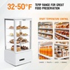 image:imageROVSUN 3 CuFt Refrigerator Display Case NSF ETL Refrigerated Display Case Commercial Countertop Refrigerator wLED Lighting Auto Defrosting Aircooling Rear Sliding Door for Cafe RestaurantWhite