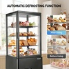 image:imageROVSUN 3 CuFt Refrigerator Display Case NSF ETL Refrigerated Display Case Commercial Countertop Refrigerator wLED Lighting Auto Defrosting Aircooling Rear Sliding Door for Cafe RestaurantBlack