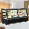 image:imageROVSUN 3 CuFt Refrigerator Display Case NSF ETL Refrigerated Display Case Commercial Countertop Refrigerator wLED Lighting Auto Defrosting Aircooling Rear Sliding Door for Cafe RestaurantBlack