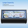 image:imageROVSUN 3 CuFt Refrigerator Display Case NSF ETL Refrigerated Display Case Commercial Countertop Refrigerator wLED Lighting Auto Defrosting Aircooling Rear Sliding Door for Cafe RestaurantBlack