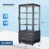 image:imageROVSUN 3 CuFt Refrigerator Display Case NSF ETL Refrigerated Display Case Commercial Countertop Refrigerator wLED Lighting Auto Defrosting Aircooling Rear Sliding Door for Cafe RestaurantBlack