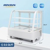 image:imageROVSUN 35 CuFt Commercial Display Refrigerator ETL NSF Certified Refrigerator Display Case Countertop Pastry Display Case wLED Aircooling Automatic Defrost Rear Sliding Door for Cafe RestaurantWhite