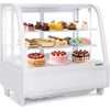 image:imageROVSUN 35 CuFt Commercial Display Refrigerator ETL NSF Certified Refrigerator Display Case Countertop Pastry Display Case wLED Aircooling Automatic Defrost Rear Sliding Door for Cafe RestaurantWhite
