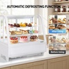 image:imageROVSUN 35 CuFt Commercial Display Refrigerator ETL NSF Certified Refrigerator Display Case Countertop Pastry Display Case wLED Aircooling Automatic Defrost Rear Sliding Door for Cafe RestaurantWhite