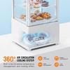 image:imageROVSUN 35 CuFt Commercial Display Refrigerator ETL NSF Certified Refrigerator Display Case Countertop Pastry Display Case wLED Aircooling Automatic Defrost Rear Sliding Door for Cafe RestaurantWhite