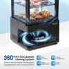 image:imageROVSUN 35 CuFt Commercial Display Refrigerator ETL NSF Certified Refrigerator Display Case Countertop Pastry Display Case wLED Aircooling Automatic Defrost Rear Sliding Door for Cafe RestaurantBlack