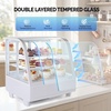 image:imageROVSUN 35 CuFt Commercial Display Refrigerator ETL NSF Certified Refrigerator Display Case Countertop Pastry Display Case wLED Aircooling Automatic Defrost Rear Sliding Door for Cafe RestaurantWhite