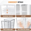image:imageROVSUN 35 CuFt Commercial Display Refrigerator ETL NSF Certified Refrigerator Display Case Countertop Pastry Display Case wLED Aircooling Automatic Defrost Rear Sliding Door for Cafe RestaurantWhite