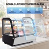 image:imageROVSUN 35 CuFt Commercial Display Refrigerator ETL NSF Certified Refrigerator Display Case Countertop Pastry Display Case wLED Aircooling Automatic Defrost Rear Sliding Door for Cafe RestaurantBlack and Silver