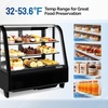 image:imageROVSUN 35 CuFt Commercial Display Refrigerator ETL NSF Certified Refrigerator Display Case Countertop Pastry Display Case wLED Aircooling Automatic Defrost Rear Sliding Door for Cafe RestaurantBlack
