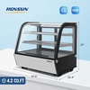 image:imageROVSUN 35 CuFt Commercial Display Refrigerator ETL NSF Certified Refrigerator Display Case Countertop Pastry Display Case wLED Aircooling Automatic Defrost Rear Sliding Door for Cafe RestaurantBlack and Silver