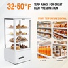 image:imageROVSUN 35 CuFt Commercial Display Refrigerator ETL NSF Certified Refrigerator Display Case Countertop Pastry Display Case wLED Aircooling Automatic Defrost Rear Sliding Door for Cafe RestaurantWhite
