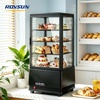 image:imageROVSUN 35 CuFt Commercial Display Refrigerator ETL NSF Certified Refrigerator Display Case Countertop Pastry Display Case wLED Aircooling Automatic Defrost Rear Sliding Door for Cafe RestaurantBlack