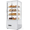 image:imageROVSUN 3 CuFt Refrigerator Display Case NSF ETL Refrigerated Display Case Commercial Countertop Refrigerator wLED Lighting Auto Defrosting Aircooling Rear Sliding Door for Cafe RestaurantWhite