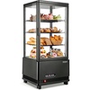 image:imageROVSUN 35 CuFt Commercial Display Refrigerator ETL NSF Certified Refrigerator Display Case Countertop Pastry Display Case wLED Aircooling Automatic Defrost Rear Sliding Door for Cafe RestaurantBlack