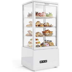 image:imageROVSUN 35 CuFt Commercial Display Refrigerator ETL NSF Certified Refrigerator Display Case Countertop Pastry Display Case wLED Aircooling Automatic Defrost Rear Sliding Door for Cafe RestaurantWhite