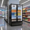 image:imageROVSUN 124 CuFt Commercial Refrigerator Display Refrigerator ETL NSF Certified Slim Commercial Beverage Cooler Glass Door Merchandiser Drink Fridge wAdjustable Shelves LED Light for Bar Restaurant17 CuFt