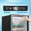 image:imageROVSUN 124 CuFt Commercial Refrigerator Display Refrigerator ETL NSF Certified Slim Commercial Beverage Cooler Glass Door Merchandiser Drink Fridge wAdjustable Shelves LED Light for Bar Restaurant10 CuFt
