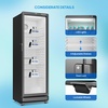 image:imageROVSUN 124 CuFt Commercial Refrigerator Display Refrigerator ETL NSF Certified Slim Commercial Beverage Cooler Glass Door Merchandiser Drink Fridge wAdjustable Shelves LED Light for Bar Restaurant124 CuFt