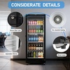 image:imageROVSUN 124 CuFt Commercial Refrigerator Display Refrigerator ETL NSF Certified Slim Commercial Beverage Cooler Glass Door Merchandiser Drink Fridge wAdjustable Shelves LED Light for Bar Restaurant9 CuFt