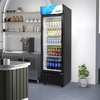 image:imageROVSUN 17 CuFt Commercial Beverage Refrigerator ETL NSF Slim Merchandiser Refrigerator Display Refrigerator Beverage Cooler Glass Door Fridge wAdjustable Shelves LED Light for Bar Restaurant Cafe85 CuFt