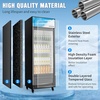 image:imageROVSUN 17 CuFt Commercial Beverage Refrigerator ETL NSF Slim Merchandiser Refrigerator Display Refrigerator Beverage Cooler Glass Door Fridge wAdjustable Shelves LED Light for Bar Restaurant Cafe10 CuFt