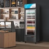 image:imageROVSUN 17 CuFt Commercial Beverage Refrigerator ETL NSF Slim Merchandiser Refrigerator Display Refrigerator Beverage Cooler Glass Door Fridge wAdjustable Shelves LED Light for Bar Restaurant Cafe17 CuFt