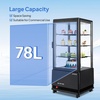 image:imageROVSUN 17 CuFt Commercial Beverage Refrigerator ETL NSF Slim Merchandiser Refrigerator Display Refrigerator Beverage Cooler Glass Door Fridge wAdjustable Shelves LED Light for Bar Restaurant Cafe3 CuFt