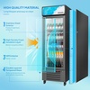 image:imageROVSUN 17 CuFt Commercial Beverage Refrigerator ETL NSF Slim Merchandiser Refrigerator Display Refrigerator Beverage Cooler Glass Door Fridge wAdjustable Shelves LED Light for Bar Restaurant Cafe17 CuFt