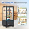 image:imageROVSUN 17 CuFt Commercial Beverage Refrigerator ETL NSF Slim Merchandiser Refrigerator Display Refrigerator Beverage Cooler Glass Door Fridge wAdjustable Shelves LED Light for Bar Restaurant Cafe3 CuFt