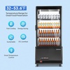 image:imageROVSUN 17 CuFt Commercial Beverage Refrigerator ETL NSF Slim Merchandiser Refrigerator Display Refrigerator Beverage Cooler Glass Door Fridge wAdjustable Shelves LED Light for Bar Restaurant Cafe3 CuFt