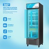 image:imageROVSUN 17 CuFt Commercial Beverage Refrigerator ETL NSF Slim Merchandiser Refrigerator Display Refrigerator Beverage Cooler Glass Door Fridge wAdjustable Shelves LED Light for Bar Restaurant Cafe17 CuFt