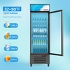 image:imageROVSUN 17 CuFt Commercial Beverage Refrigerator ETL NSF Slim Merchandiser Refrigerator Display Refrigerator Beverage Cooler Glass Door Fridge wAdjustable Shelves LED Light for Bar Restaurant Cafe17 CuFt