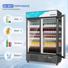 image:imageROVSUN 17 CuFt Commercial Beverage Refrigerator ETL NSF Slim Merchandiser Refrigerator Display Refrigerator Beverage Cooler Glass Door Fridge wAdjustable Shelves LED Light for Bar Restaurant Cafe35 CuFt