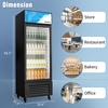 image:imageROVSUN 17 CuFt Commercial Beverage Refrigerator ETL NSF Slim Merchandiser Refrigerator Display Refrigerator Beverage Cooler Glass Door Fridge wAdjustable Shelves LED Light for Bar Restaurant Cafe10 CuFt