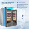 image:imageROVSUN 17 CuFt Commercial Beverage Refrigerator ETL NSF Slim Merchandiser Refrigerator Display Refrigerator Beverage Cooler Glass Door Fridge wAdjustable Shelves LED Light for Bar Restaurant Cafe35 CuFt