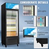 image:imageROVSUN 17 CuFt Commercial Beverage Refrigerator ETL NSF Slim Merchandiser Refrigerator Display Refrigerator Beverage Cooler Glass Door Fridge wAdjustable Shelves LED Light for Bar Restaurant Cafe10 CuFt