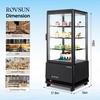 image:imageROVSUN 17 CuFt Commercial Beverage Refrigerator ETL NSF Slim Merchandiser Refrigerator Display Refrigerator Beverage Cooler Glass Door Fridge wAdjustable Shelves LED Light for Bar Restaurant Cafe3 CuFt