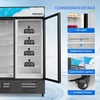 image:imageROVSUN 17 CuFt Commercial Beverage Refrigerator ETL NSF Slim Merchandiser Refrigerator Display Refrigerator Beverage Cooler Glass Door Fridge wAdjustable Shelves LED Light for Bar Restaurant Cafe35 CuFt