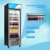 image:imageROVSUN 17 CuFt Commercial Beverage Refrigerator ETL NSF Slim Merchandiser Refrigerator Display Refrigerator Beverage Cooler Glass Door Fridge wAdjustable Shelves LED Light for Bar Restaurant Cafe17 CuFt