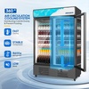 image:imageROVSUN 17 CuFt Commercial Beverage Refrigerator ETL NSF Slim Merchandiser Refrigerator Display Refrigerator Beverage Cooler Glass Door Fridge wAdjustable Shelves LED Light for Bar Restaurant Cafe35 CuFt