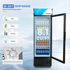 image:imageROVSUN 17 CuFt Commercial Beverage Refrigerator ETL NSF Slim Merchandiser Refrigerator Display Refrigerator Beverage Cooler Glass Door Fridge wAdjustable Shelves LED Light for Bar Restaurant Cafe85 CuFt