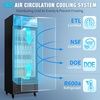 image:imageROVSUN 17 CuFt Commercial Beverage Refrigerator ETL NSF Slim Merchandiser Refrigerator Display Refrigerator Beverage Cooler Glass Door Fridge wAdjustable Shelves LED Light for Bar Restaurant Cafe10 CuFt
