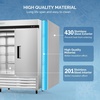 image:imageROVSUN 54 W Commercial Refrigerator Reach in Refrigerator ETL NSF Certified 49 CuFt Commercial Fridge Cooler with Auto Defrosting LED Light amp 8 Adjustable Shelves for Restaurant Cafe Garage54W Refrigerator