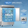 image:imageROVSUN 54 W Commercial Refrigerator Reach in Refrigerator ETL NSF Certified 49 CuFt Commercial Fridge Cooler with Auto Defrosting LED Light amp 8 Adjustable Shelves for Restaurant Cafe Garage54W Refrigerator