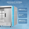 image:imageROVSUN 54 W Commercial Refrigerator Reach in Refrigerator ETL NSF Certified 49 CuFt Commercial Fridge Cooler with Auto Defrosting LED Light amp 8 Adjustable Shelves for Restaurant Cafe Garage54W Freezer