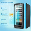 image:imageROVSUN 71 CuFt Commercial Beverage Refrigerator ETL NSF Slim Merchandiser Refrigerator Display Refrigerator Beverage Cooler Glass Door Fridge wAdjustable Shelves LED Light for Bar Restaurant Cafe71 CuFt